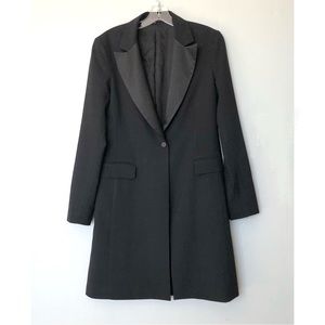Theory Black Long Blazer Coat
